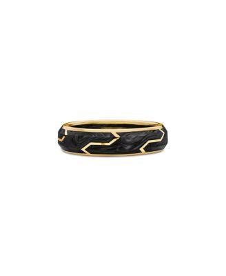 Men's Forged Carbon Band Ring in 18K Gold by DAVID YURMAN