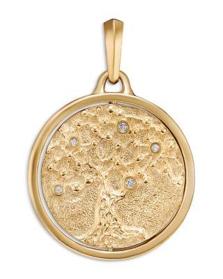 Men's Life & Death Duality Amulet in 18K Yellow Gold with Diamonds by DAVID YURMAN