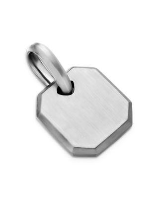 Men's Octagonal Amulet in Sterling Silver or Black Titanium by DAVID YURMAN