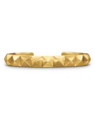 Men's Pyramid Cuff Bracelet in 18K Yellow Gold by DAVID YURMAN