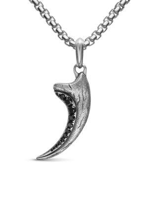 Men's Raptor Claw Amulet in Sterling Silver with Black Diamonds by DAVID YURMAN