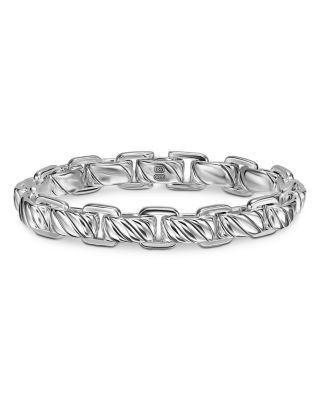 Men's Sculpted Cable Link Bracelet in Sterling Silver by DAVID YURMAN Men's Sculpted Cable Link Bracelet in Sterling Silver by DAVID YURMAN