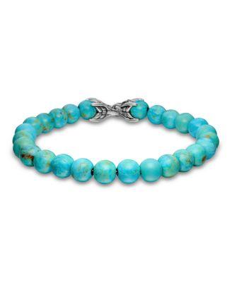 Men's Spiritual Beads Bracelet in Sterling Silver with Turquoise by DAVID YURMAN