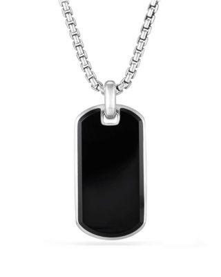 Men's Sterling Silver Streamline&reg; Tag with Exotic Stones by DAVID YURMAN
