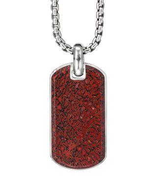 Men's Sterling Silver Streamline&reg; Tag with Exotic Stones by DAVID YURMAN