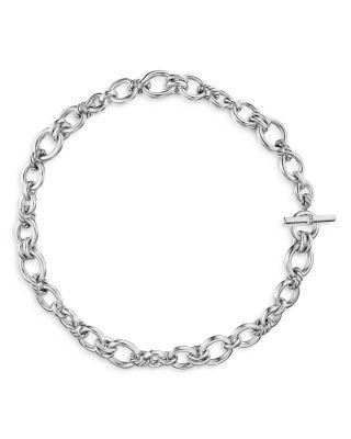Mercer Chain Necklace in Sterling Silver with Diamonds by DAVID YURMAN