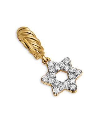 Micro Pav&eacute; Star of David Amulet in 18K Yellow Gold with Diamonds by DAVID YURMAN