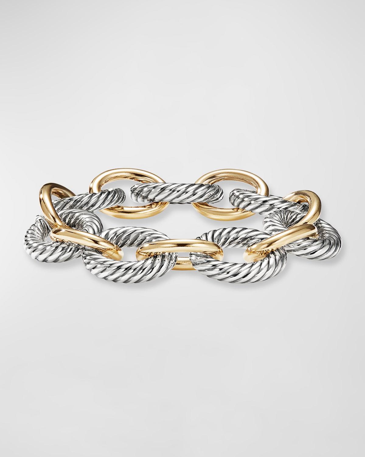 Oval Extra-Large Link Bracelet with Gold by DAVID YURMAN