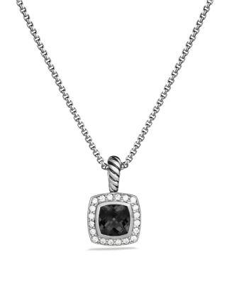 Petite Albion Pendant with Colored Gemstone & Diamonds on Chain by DAVID YURMAN