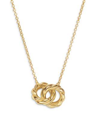 Sculpted Cable Chain Necklace in 18K Yellow Gold by DAVID YURMAN