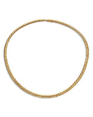Sculpted Cable Flex Necklace in 18K Yellow Gold by DAVID YURMAN