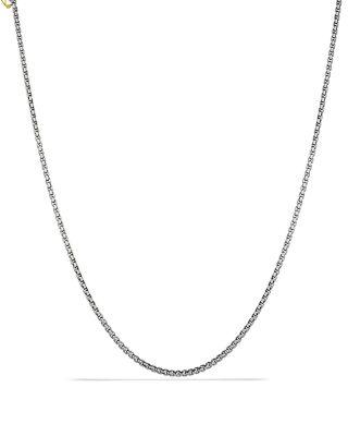 Small Box Chain Necklace with an Accent of 14K Gold 16"-72" by DAVID YURMAN