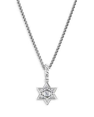 Star of David Pendant Necklace in Sterling Silver with Diamonds by DAVID YURMAN