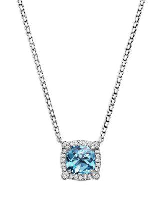 Sterling Silver Chatelaine with Gemstones & Diamond Pendant Neckalce by DAVID YURMAN