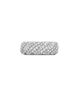 Sterling Silver Faceted Diamond Pav&eacute; Ring by DAVID YURMAN