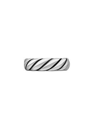 Sterling Silver Sculpted Cable Band Ring by DAVID YURMAN