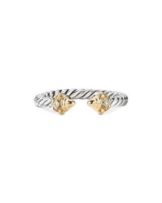 Sterling Silver & 14K Yellow Gold Renaissance Ring with Diamonds by DAVID YURMAN