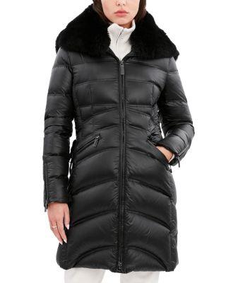 Cloe Shearling Hooded Quilted Coat by DAWN LEVY