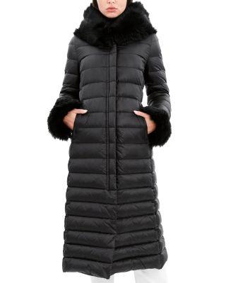 Lexie Shearling Trim Puffer Coat by DAWN LEVY