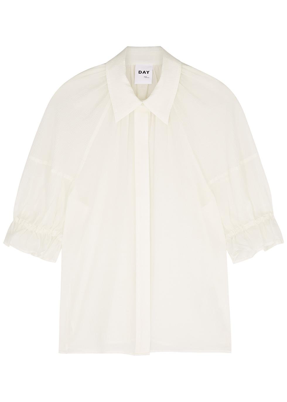 Adalia ivory cotton-blend blouse by DAY BIRGER ET MIKKELSEN