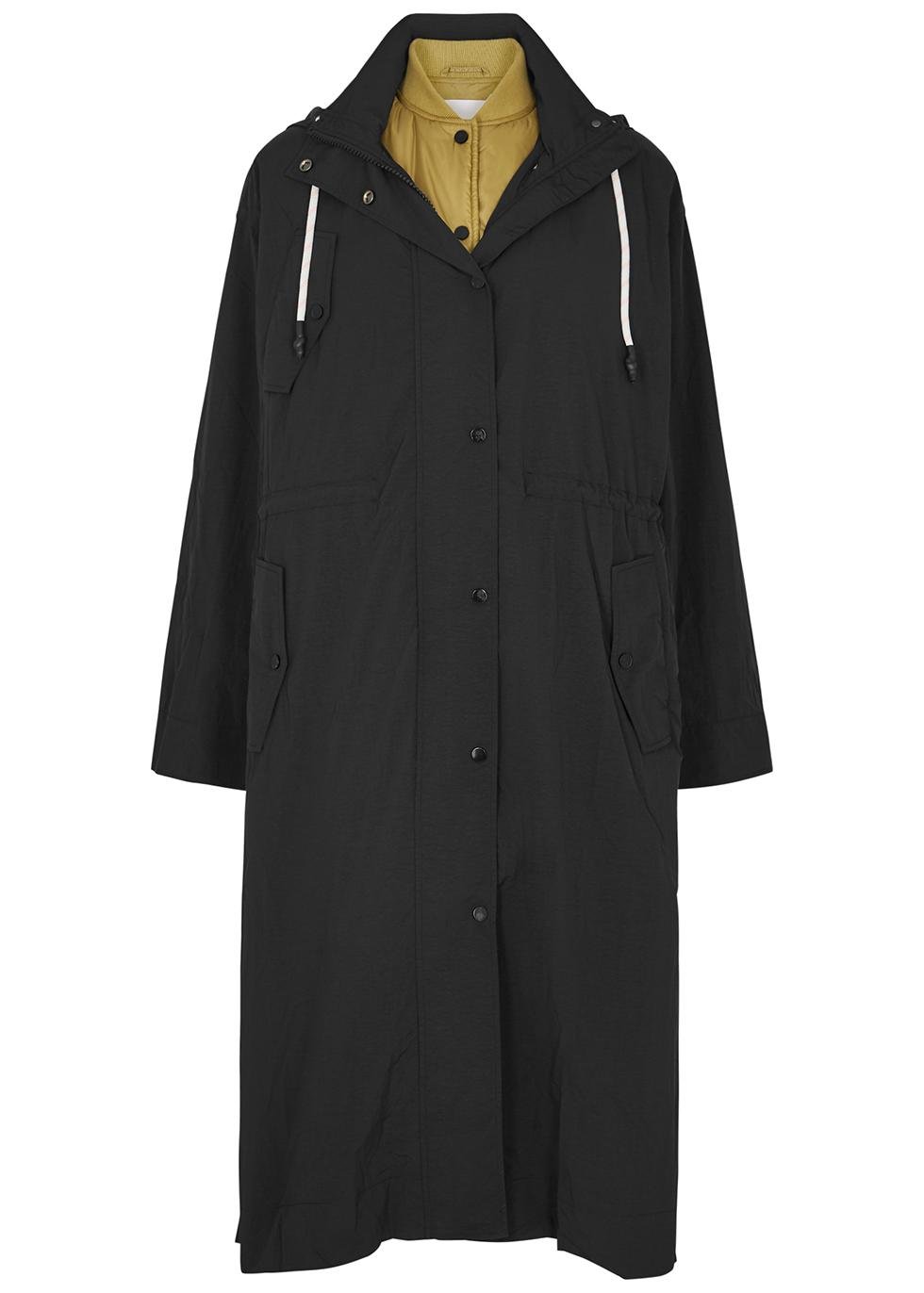 Carlton black layered shell coat by DAY BIRGER ET MIKKELSEN