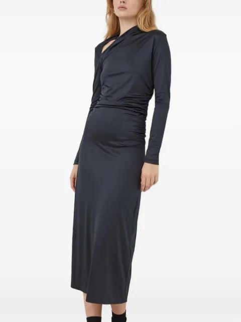 draped long-sleeve midi dress by DAY BIRGER ET MIKKELSEN