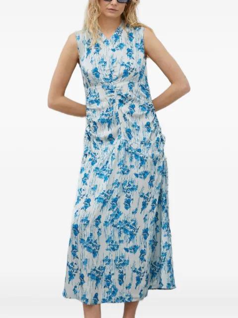 floral gathered midi dress by DAY BIRGER ET MIKKELSEN