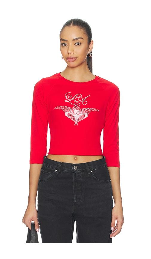 DAYDREAMER Daydreaming Raglan Tee in Red by DAYDREAMER