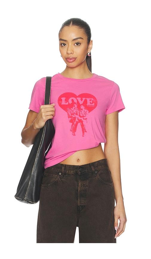 DAYDREAMER John Lenon Love Is Real Headliner Tee in Pink by DAYDREAMER