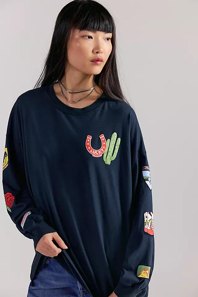 Daydreamer Western Patches Long Sleeve Tee by DAYDREAMER | FREE PEOPLE