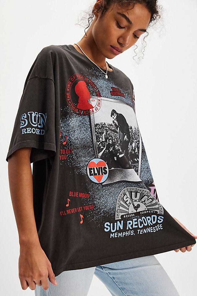 Elvis Presley Oversized Sun Records Tee by DAYDREAMER | FREE PEOPLE