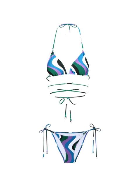 Pado abstract-print wrap-around bikini by DAZE DAYZ