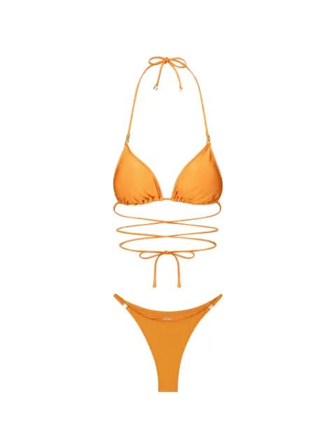 Tangelo wrap-around triangle bikini by DAZE DAYZ
