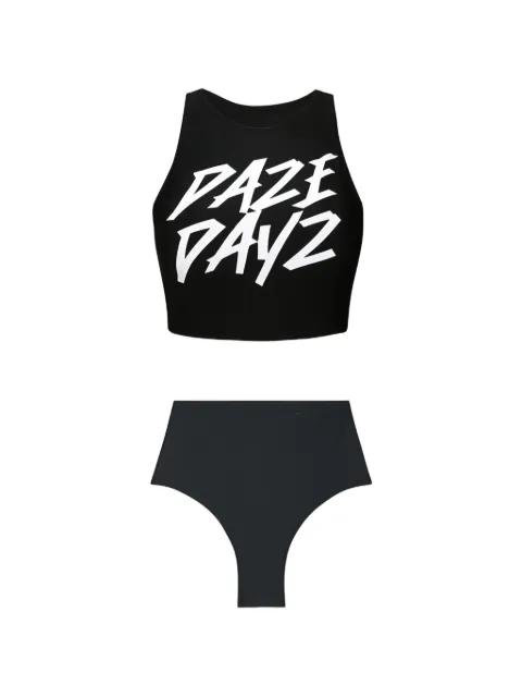 logo-print high-waisted swimwear by DAZE DAYZ