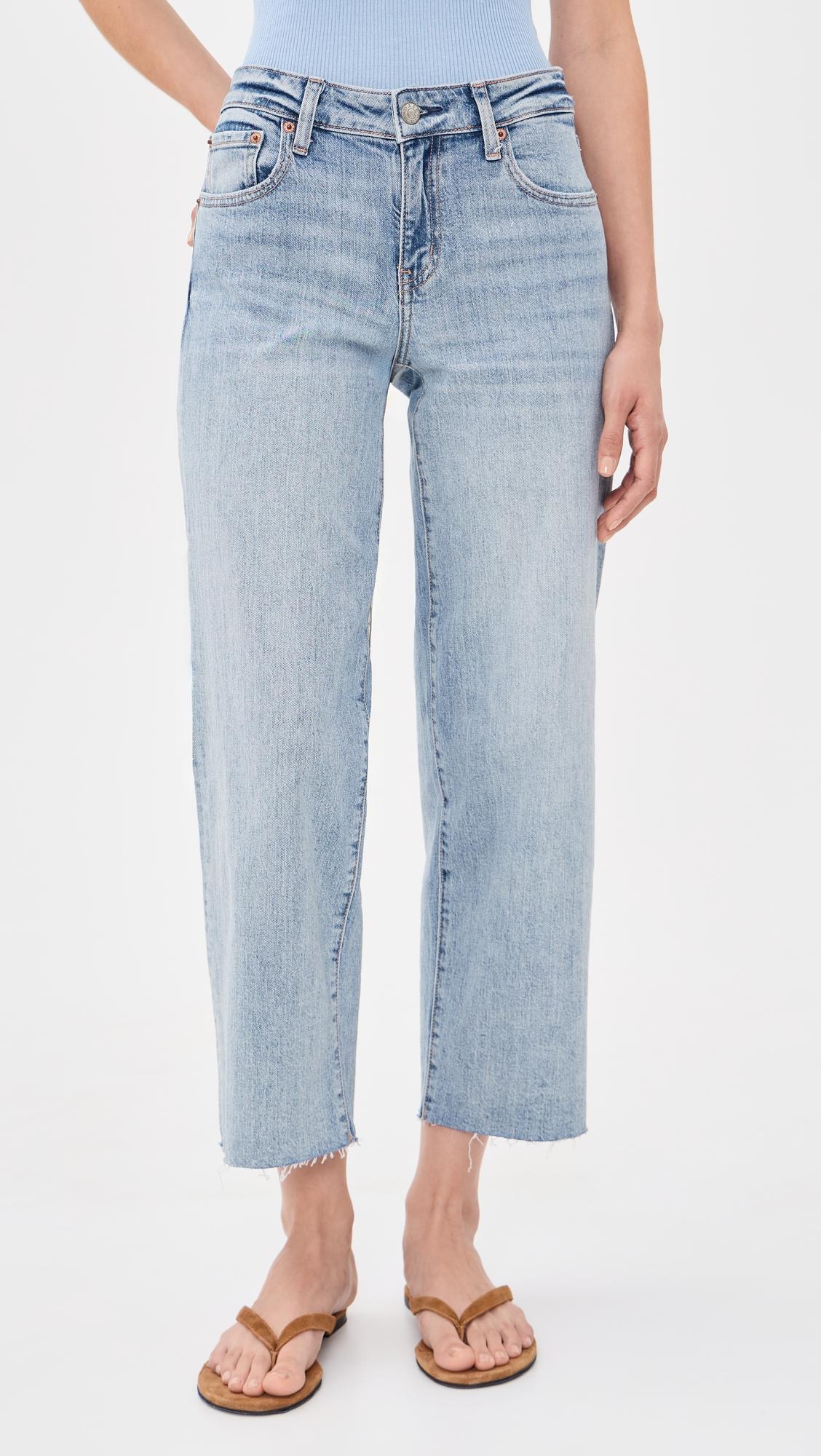 Low Rise Straight Crop Jeans by DAZE