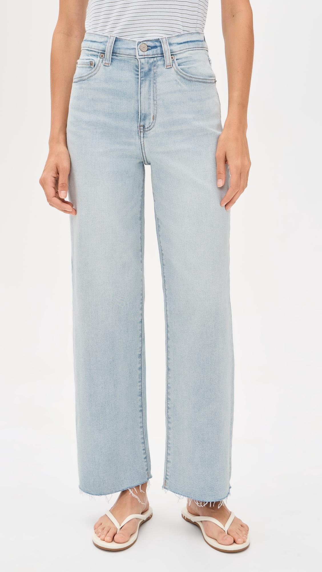 Pleaser High Rise Wide Ankle Jeans by DAZE