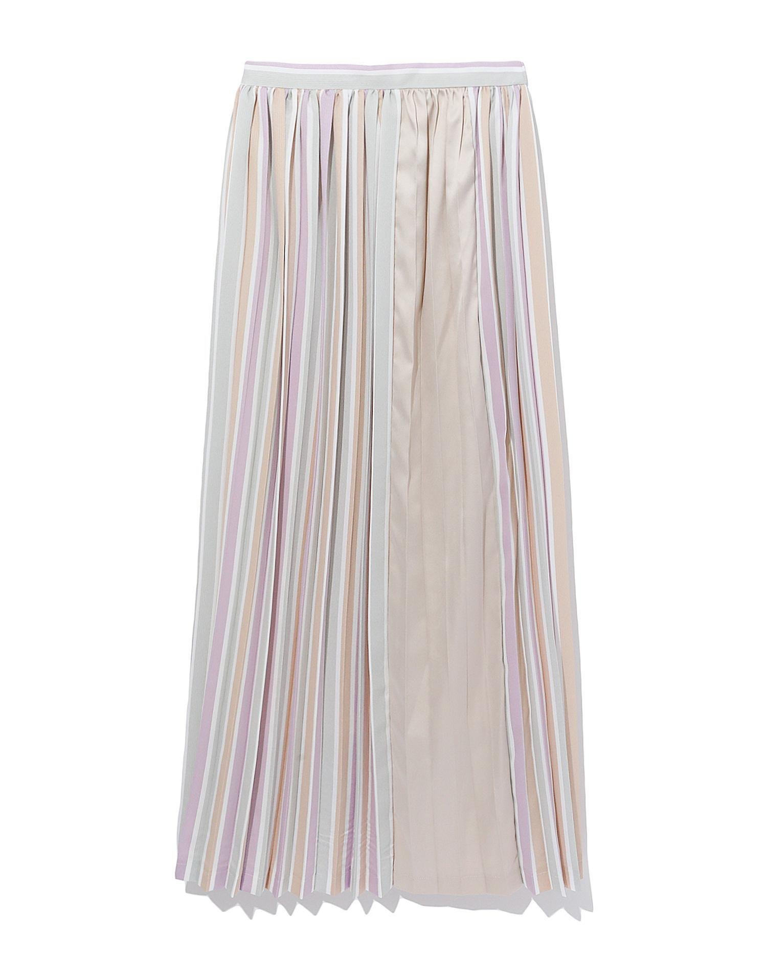 Pleated stripe skirt by DAZZLIN