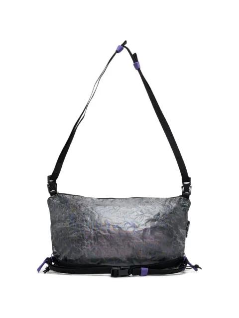 logo-print zip-fastening belt bag by DB