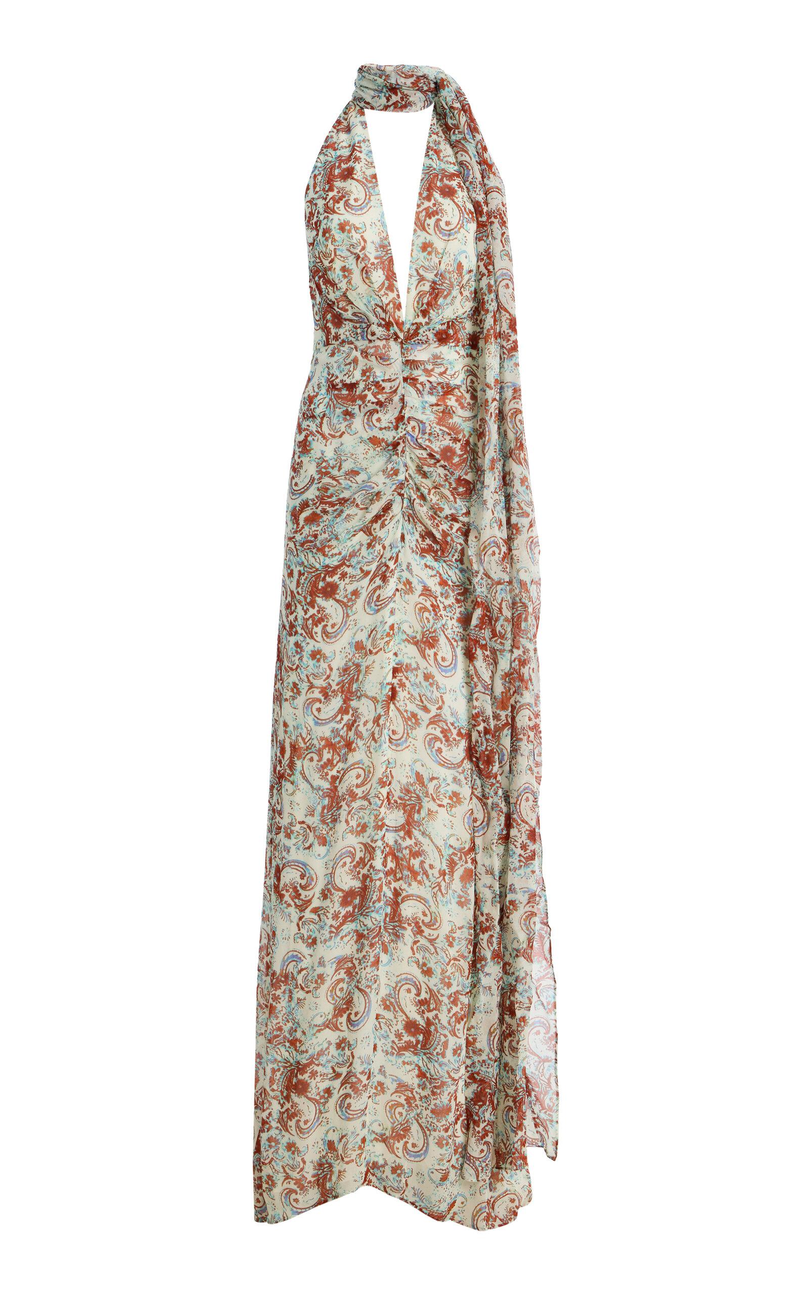 De La Vali Exclusive La Isla Formentera Chiffon Maxi Dress - Moda Operandi by DE LA VALI