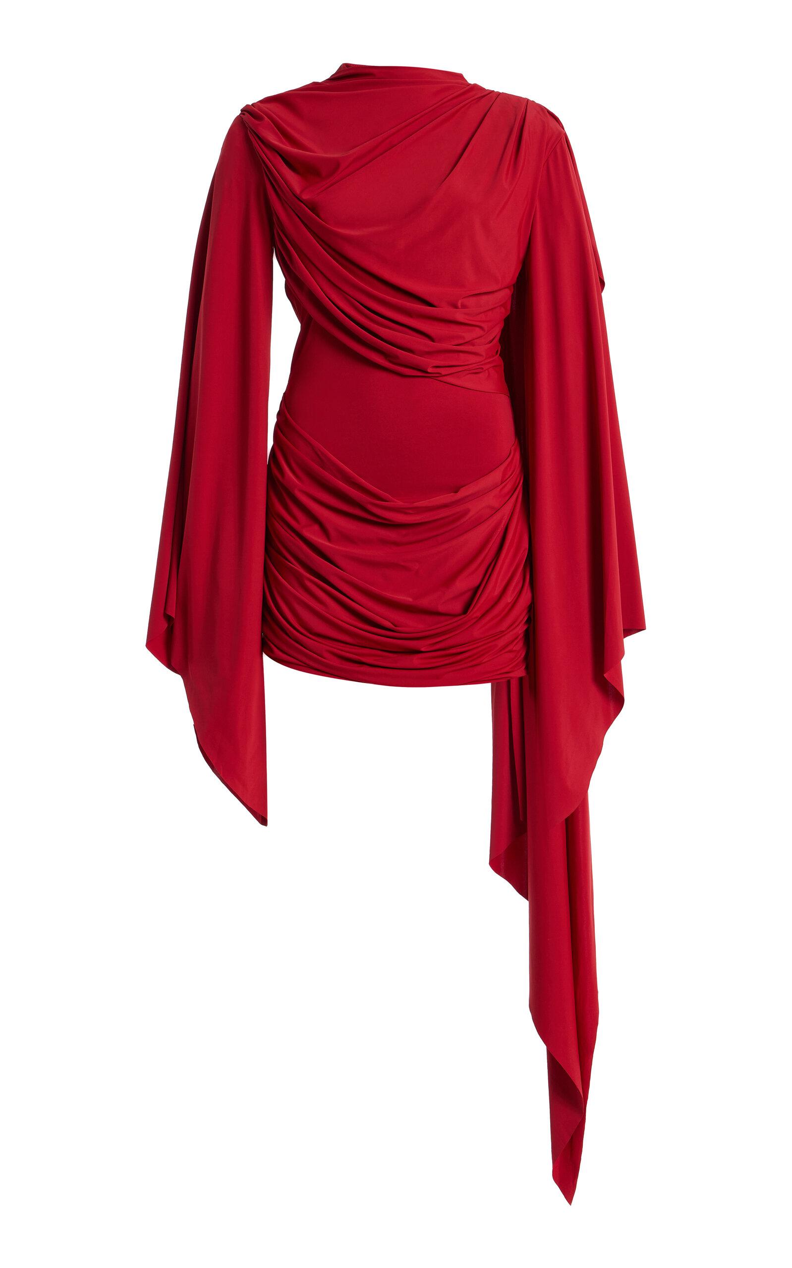 De La Vali Exclusive Perisa Draped Jersey Mini Dress - Moda Operandi by DE LA VALI