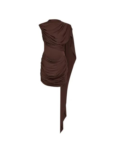 Ravenna drape-detail mini dress by DE LA VALI