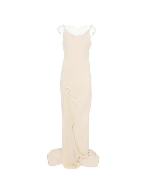 gathered sleeveless maxi dress by DE SANTIS