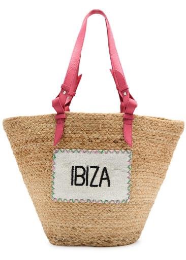Ibiza straw tote by DE SIENA