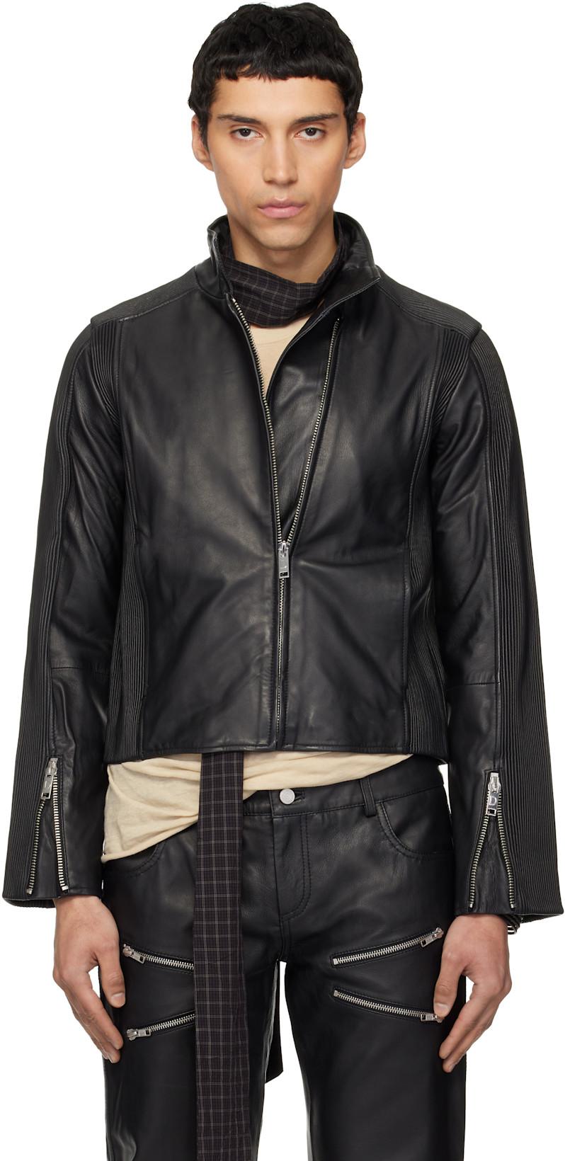 Black Monza Leather Jacket by DEADWOOD