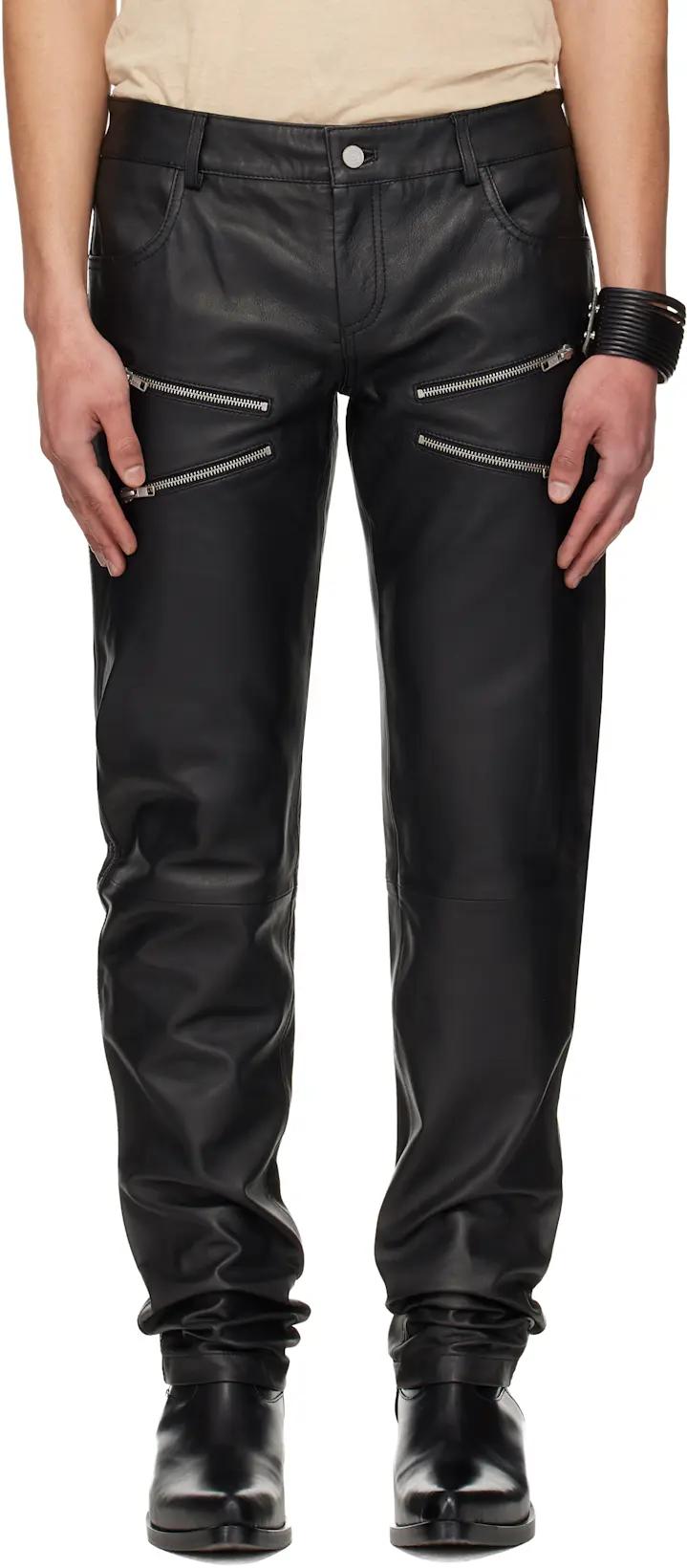 Black Ricki Leather Pants by DEADWOOD