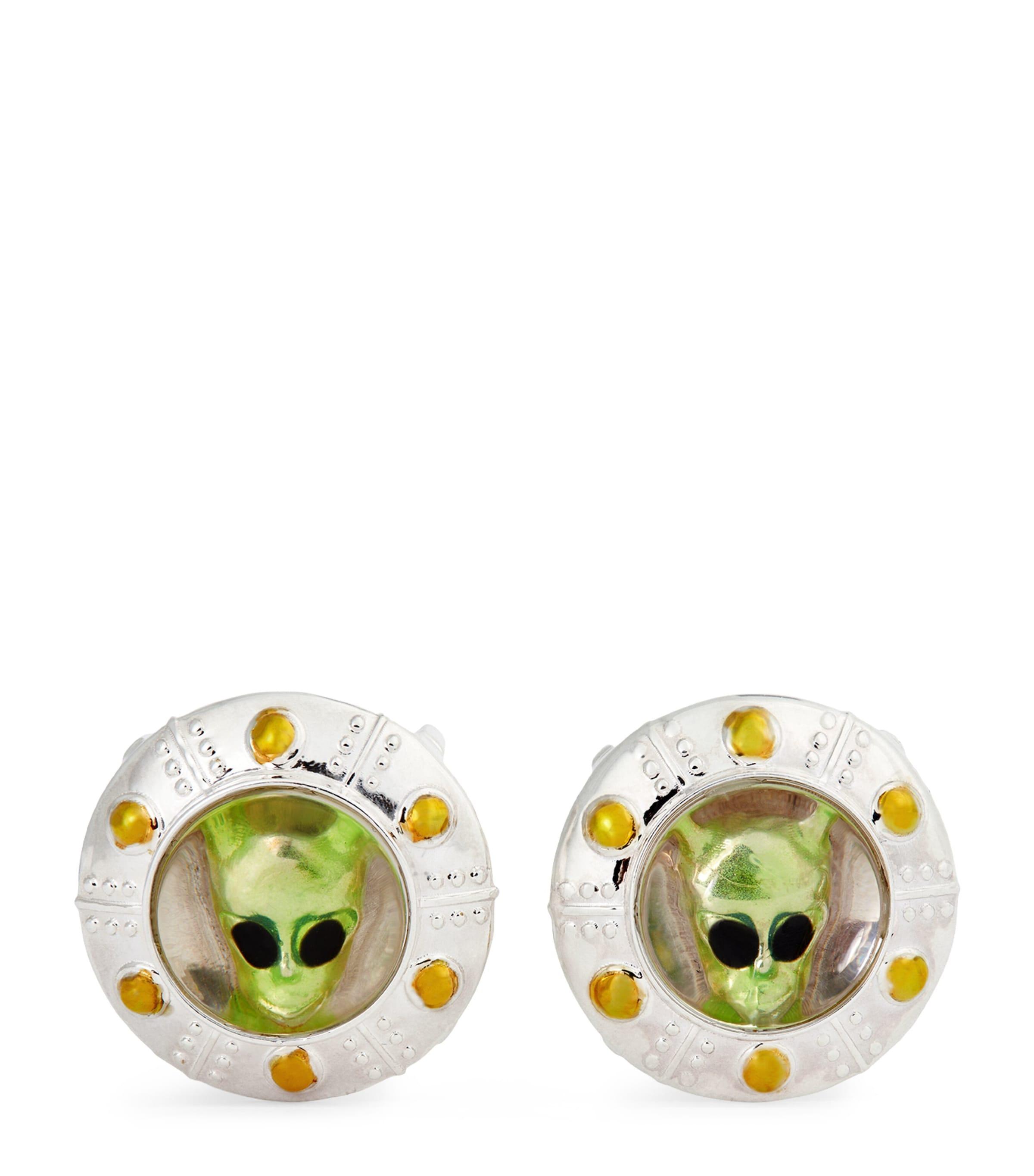 Deakin & Francis Sterling Silver UFO Cufflinks by DEAKIN&FRANCIS