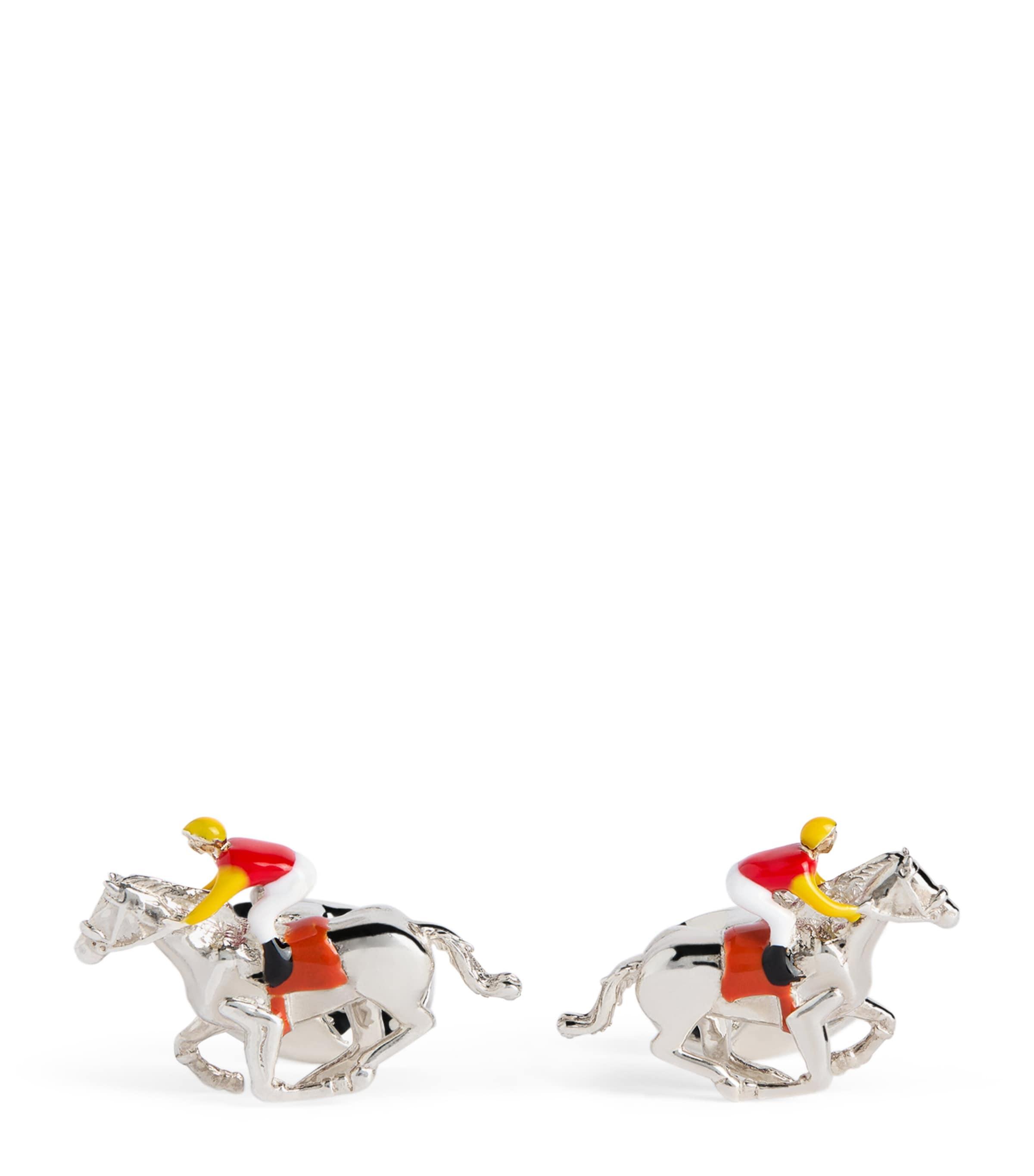 Sterling Silver Horse and Jockey Cufflinks by DEAKIN&FRANCIS