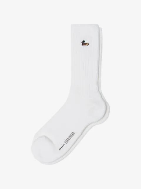 duck-embroidered ribbed socks by DEAN EDMONDS
