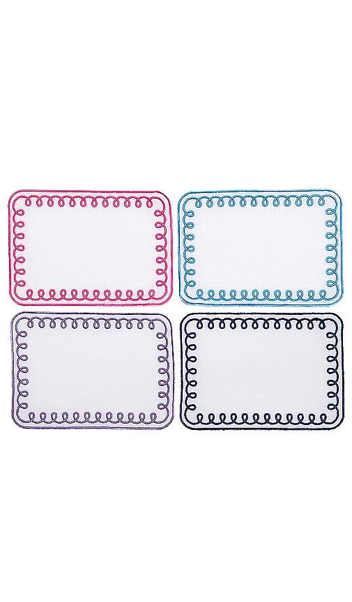 Dear Annabelle Loopy Cocktail Napkins in White by DEAR ANNABELLE