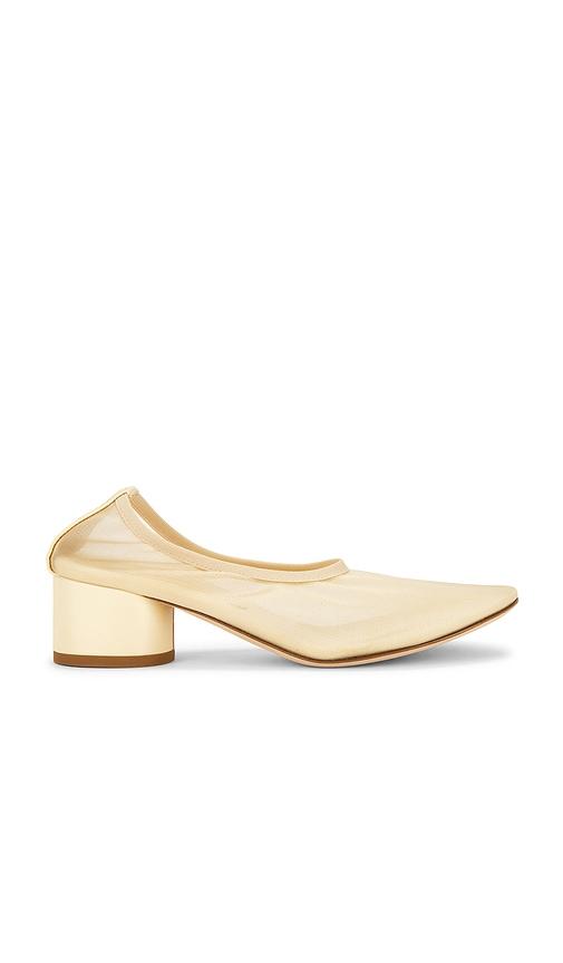 Dear Frances Balla Scrunch Pump in Cream by DEAR FRANCES
